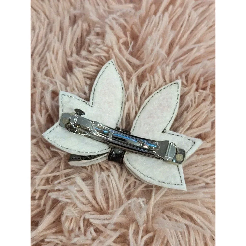 Aqua handmade hair bow barrette brand new clip